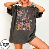 Comfort Colors Mickey Minnie Love Castle — Comfort Colors Tee fan art by Snagva (4)