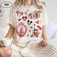 Comfort Colors Coquette Bow Mickey & Minnie Valentine — Comfort Colors Tee fan art by Snagva