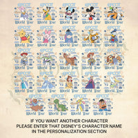 All Characters Disney EPCOT World Tour — Comfort Colors Tee fan art by Snagva (4)