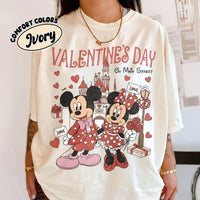 Retro Mickey & Minnie Valentine Couple Shirts — Comfort Colors Tee fan art by Snagva