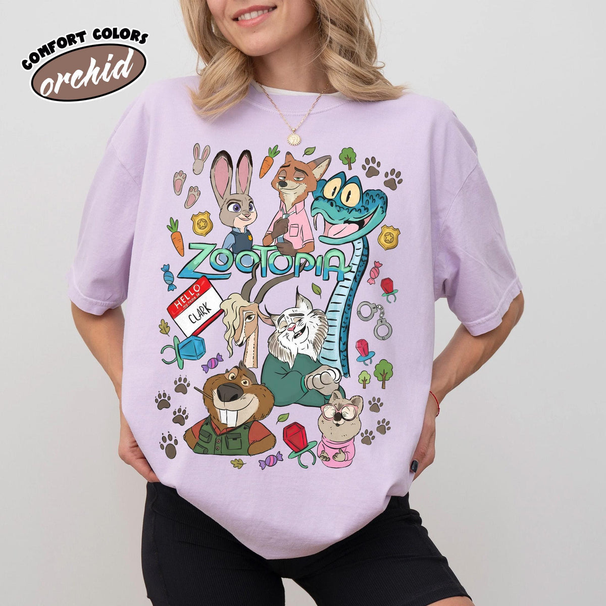 Retro Zootopia 2 Characters Group — Gildan Sweatshirt fan art by Snagva (3)