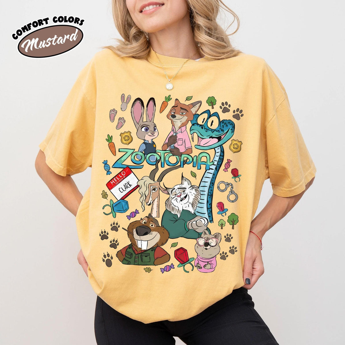Retro Zootopia 2 Characters Group — Gildan Sweatshirt fan art by Snagva (6)