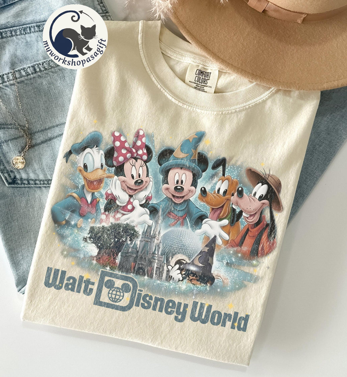 Retro The Happiest Place On Earth Comfort Colors — Comfort Colors Tee fan art by Snagva