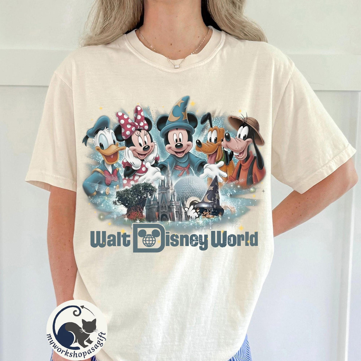 Retro The Happiest Place On Earth Comfort Colors — Bella+Canvas Tee fan art by Snagva (2)