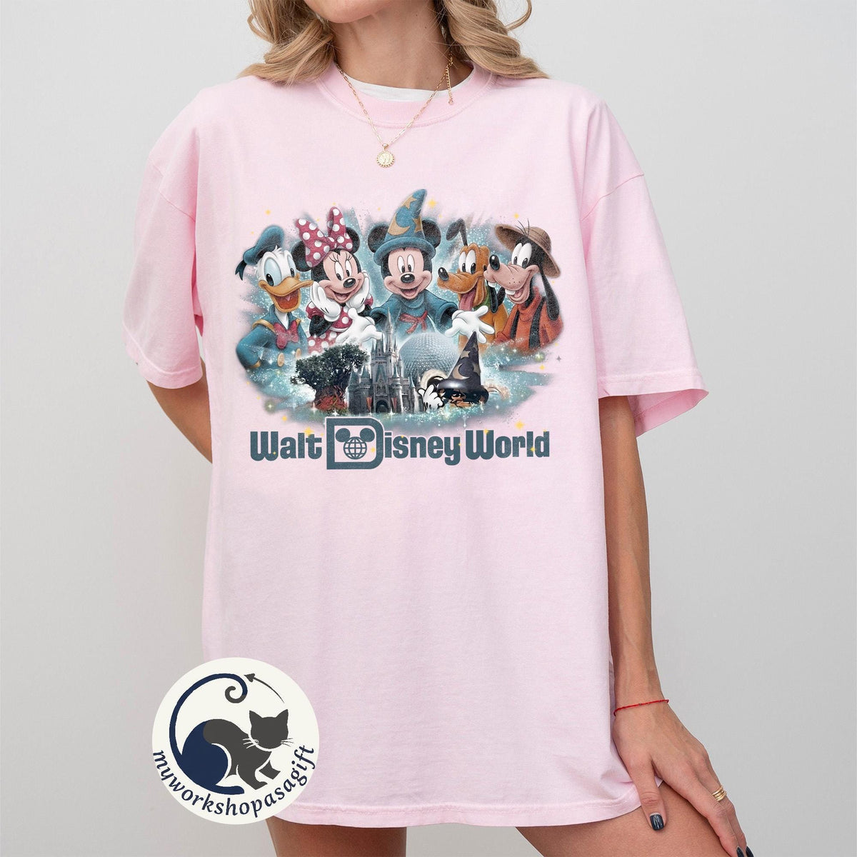Retro The Happiest Place On Earth Comfort Colors — Gildan Sweatshirt fan art by Snagva (6)