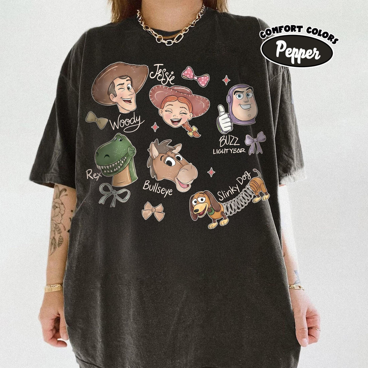 Retro Coquette Watercolor Toy Story — Bella+Canvas Tee fan art by Snagva (4)