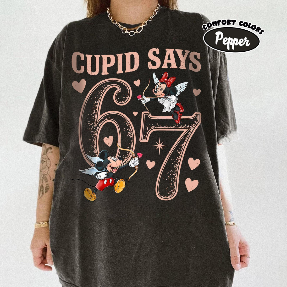 Retro Comfort Colors® Cupid Says 67 Disney Valentine Shirts — Comfort Colors Tee fan art by Snagva (4)