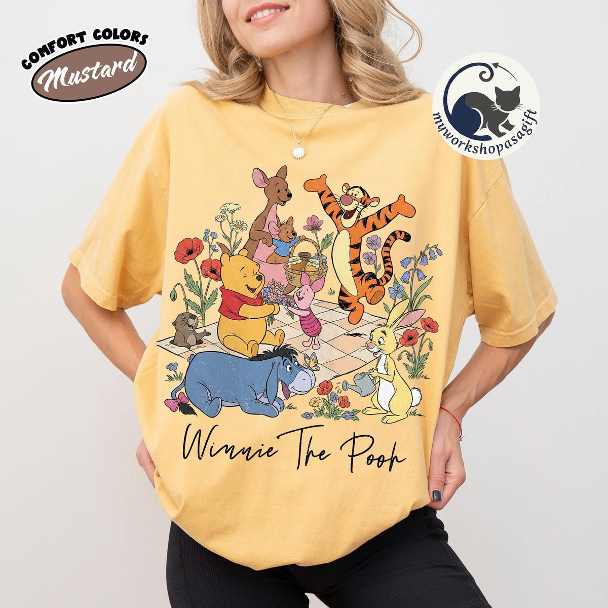 Retro Comfort Colors Coquette Winnie the Pooh & Friends — Comfort Colors Tee fan art by Snagva (6)