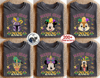 Personalized Mickey & Friends Disney Mardi Gras Shirts — Gildan Hoodie fan art by Snagva (2)