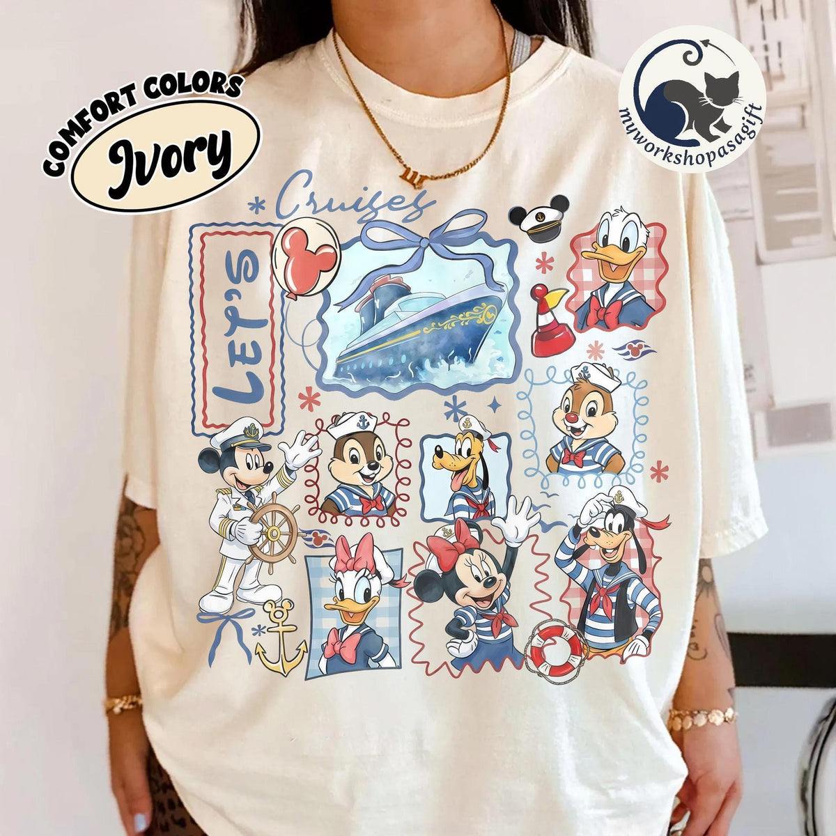 Personalized Disney Cruise Line Shirts — Comfort Colors Tee fan art by Snagva (2)