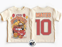 Custom Lightning McQueen Birthday — Bella+Canvas Tee fan art by Snagva (2)
