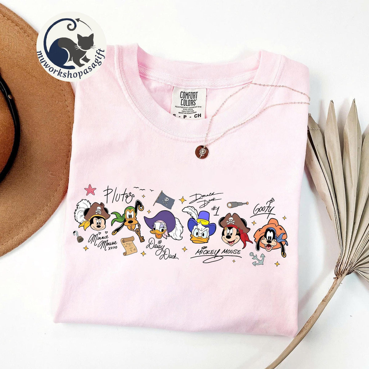 Disney Pirates Mickey & Friends Signatures — Gildan Hoodie fan art by Snagva