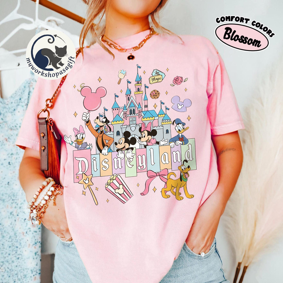 Mickey Friends Magical Castle Disneyland Comfort Colors — Bella+Canvas Tee fan art by Snagva