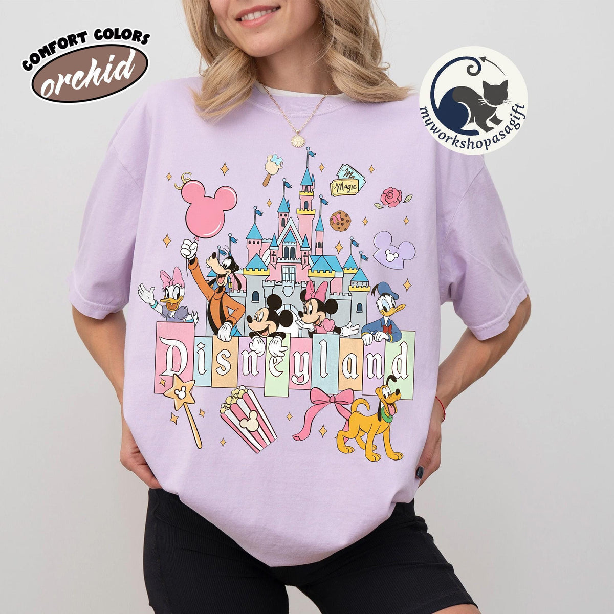 Mickey Friends Magical Castle Disneyland Comfort Colors — Bella+Canvas Tee fan art by Snagva (5)