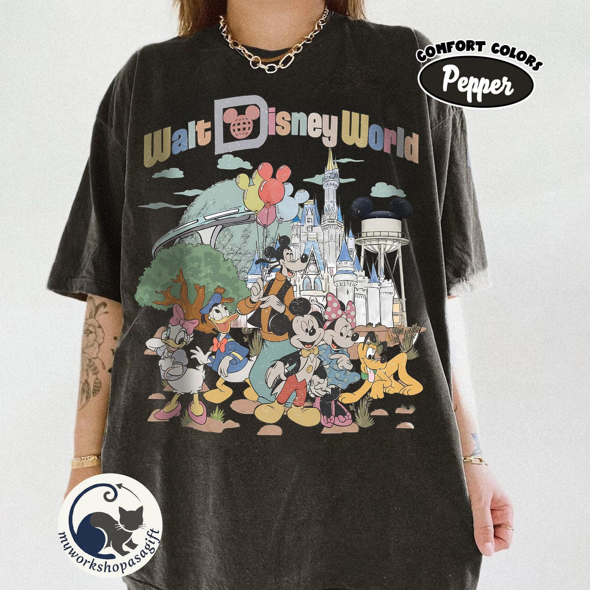Comfort Colors Retro Walt Disney World — Gildan Sweatshirt fan art by Snagva (5)