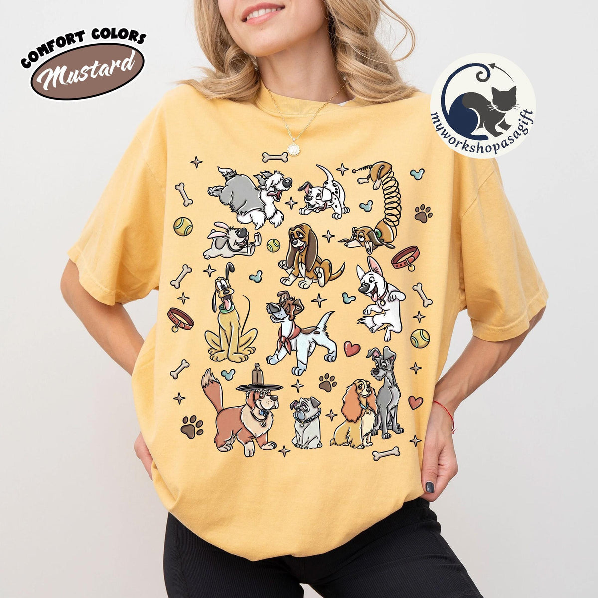 Comfort Colors® Disney Dogs — Bella+Canvas Tee fan art by Snagva (5)