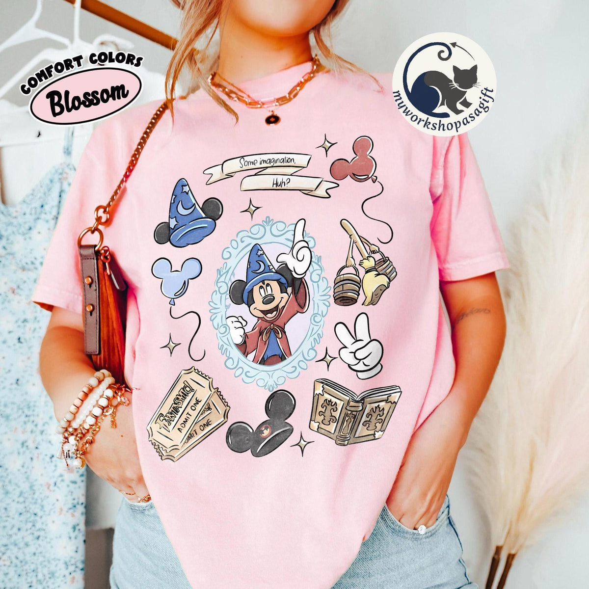 Comfort Colors Sorcerer Mickey Fantasia Shirts — Gildan Hoodie fan art by Snagva
