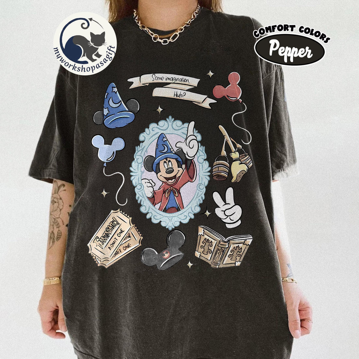 Comfort Colors Sorcerer Mickey Fantasia Shirts — Gildan Sweatshirt fan art by Snagva (3)