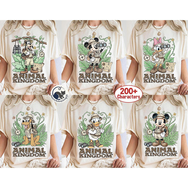 Comfort Colors Safari Mickey & Friends — Bella+Canvas Tee fan art by Snagva