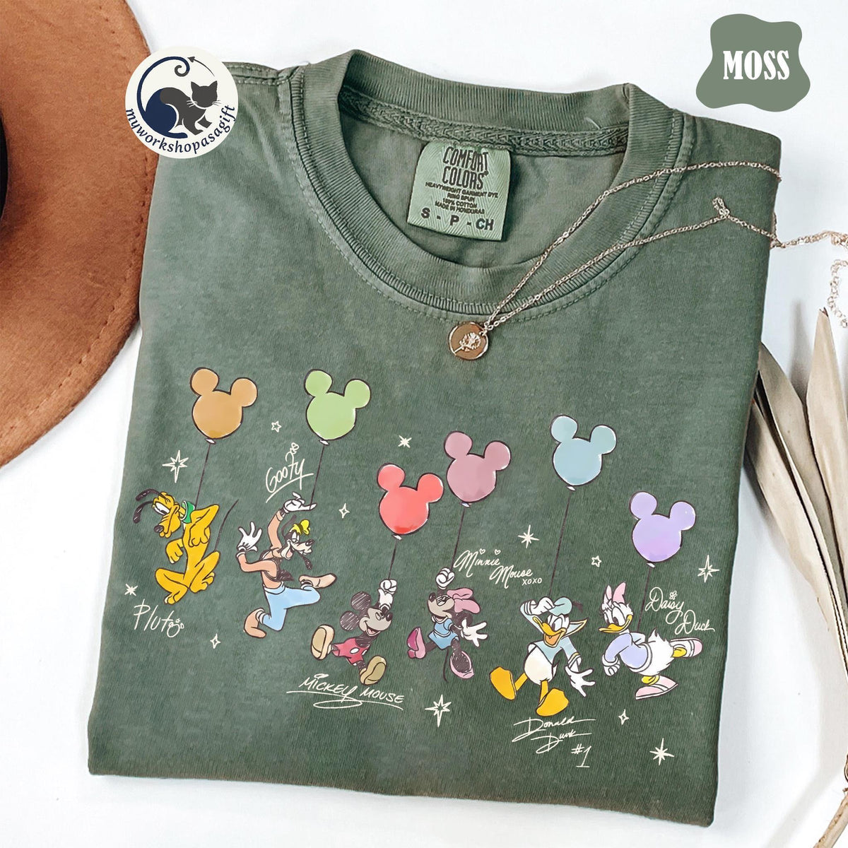 Comfort Colors Retro Mickey & Friends Signatures — Bella+Canvas Tee fan art by Snagva (4)