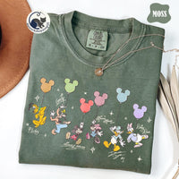 Comfort Colors Retro Mickey & Friends Signatures — Bella+Canvas Tee fan art by Snagva (4)