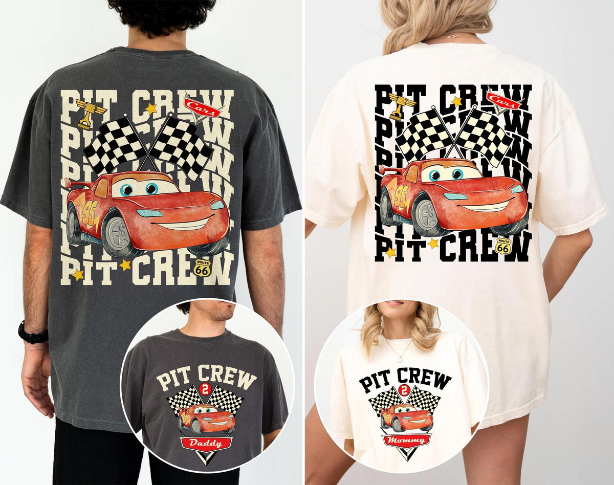 Custom Birthday Two Fast Pit Crew Lightning McQueen Shirts — Bella+Canvas Tee fan art by Snagva (3)