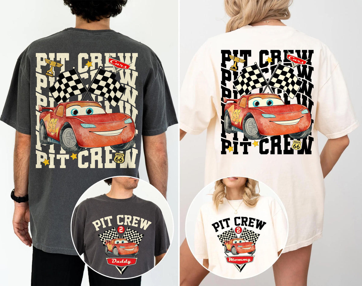 Custom Birthday Two Fast Pit Crew Lightning McQueen Shirts — Gildan Sweatshirt fan art by Snagva (3)