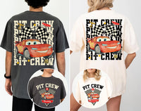 Custom Birthday Two Fast Pit Crew Lightning McQueen Shirts — Gildan Hoodie fan art by Snagva (3)