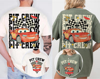 Custom Birthday Two Fast Pit Crew Lightning McQueen Shirts — Bella+Canvas Tee fan art by Snagva (5)