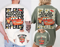 Custom Birthday Two Fast Pit Crew Lightning McQueen Shirts — Gildan Sweatshirt fan art by Snagva (5)