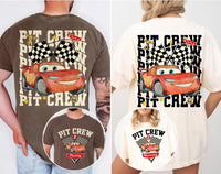 Custom Birthday Two Fast Pit Crew Lightning McQueen Shirts — Gildan Sweatshirt fan art by Snagva (6)
