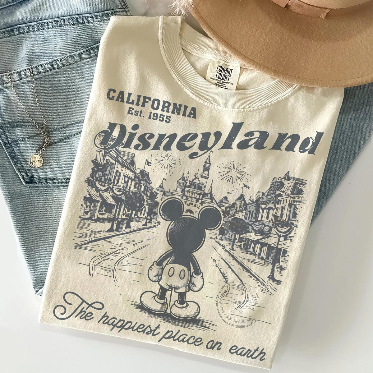 Retro Disneyland Comfort Colors — Bella+Canvas Tee fan art by Snagva (5)