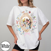 Retro Coquette Bows Watercolor Disney Princess — Gildan Hoodie fan art by Snagva