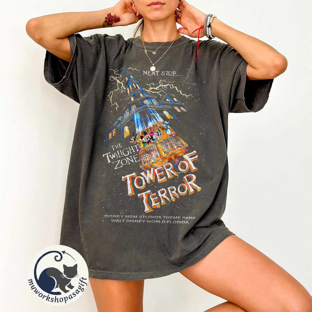 Retro Retro Disney Tower Of Terror — Gildan Sweatshirt fan art by Snagva