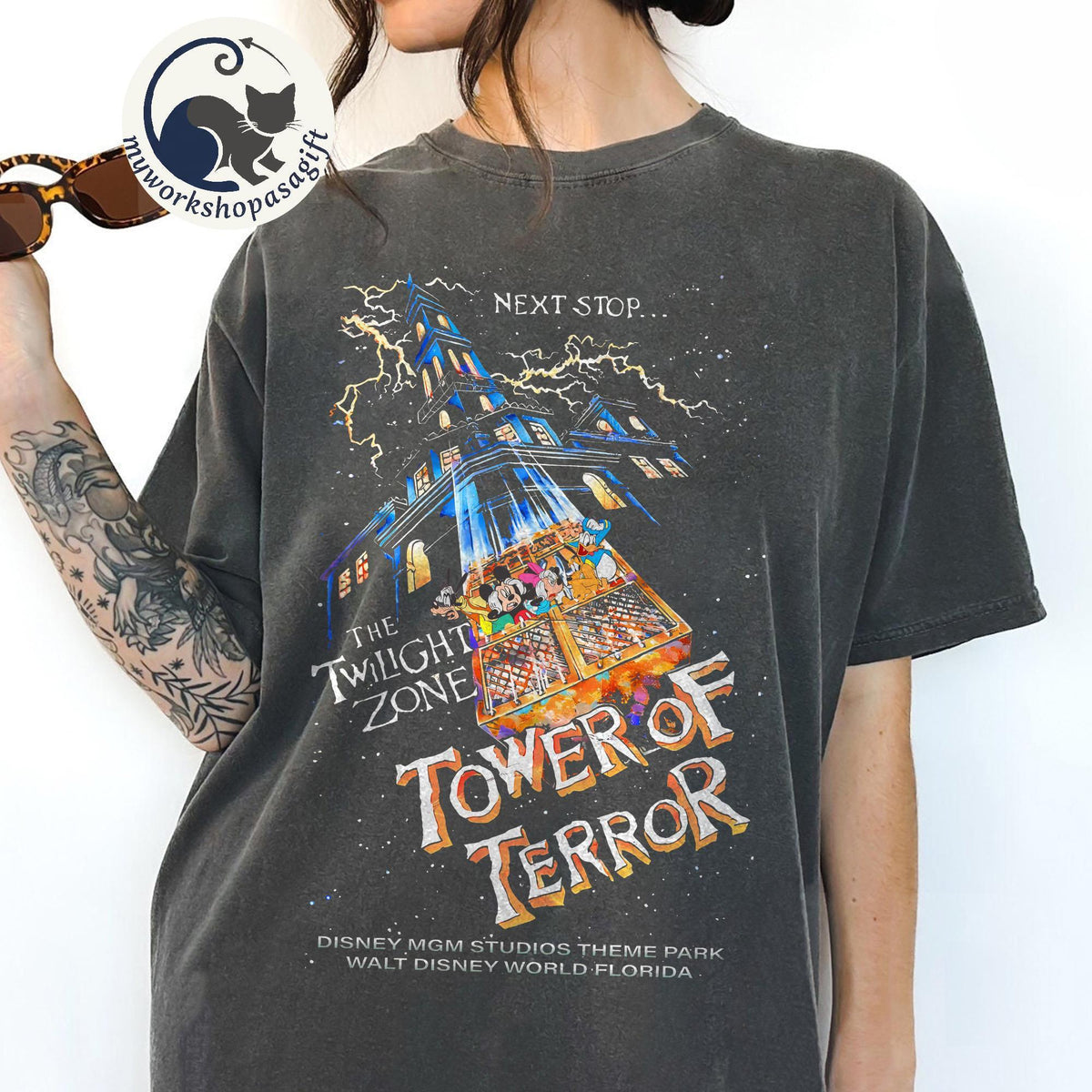 Retro Retro Disney Tower Of Terror — Comfort Colors Tee fan art by Snagva (3)