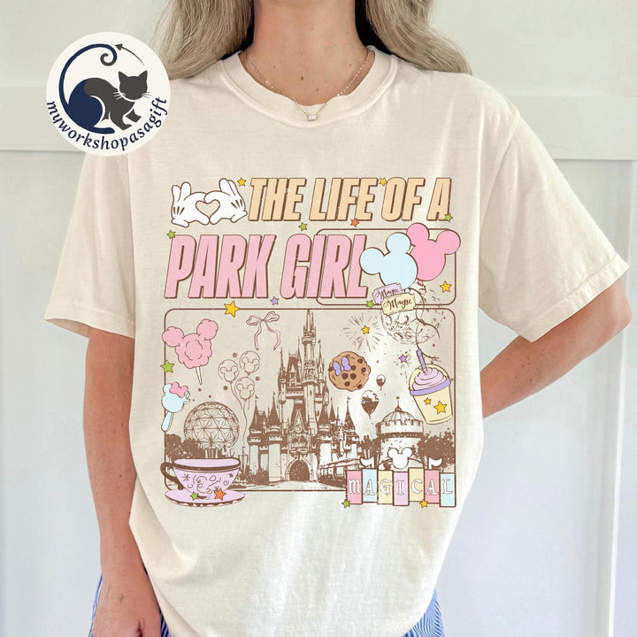 Retro The Life Of A Park Girl Disney Castle — Gildan Sweatshirt fan art by Snagva