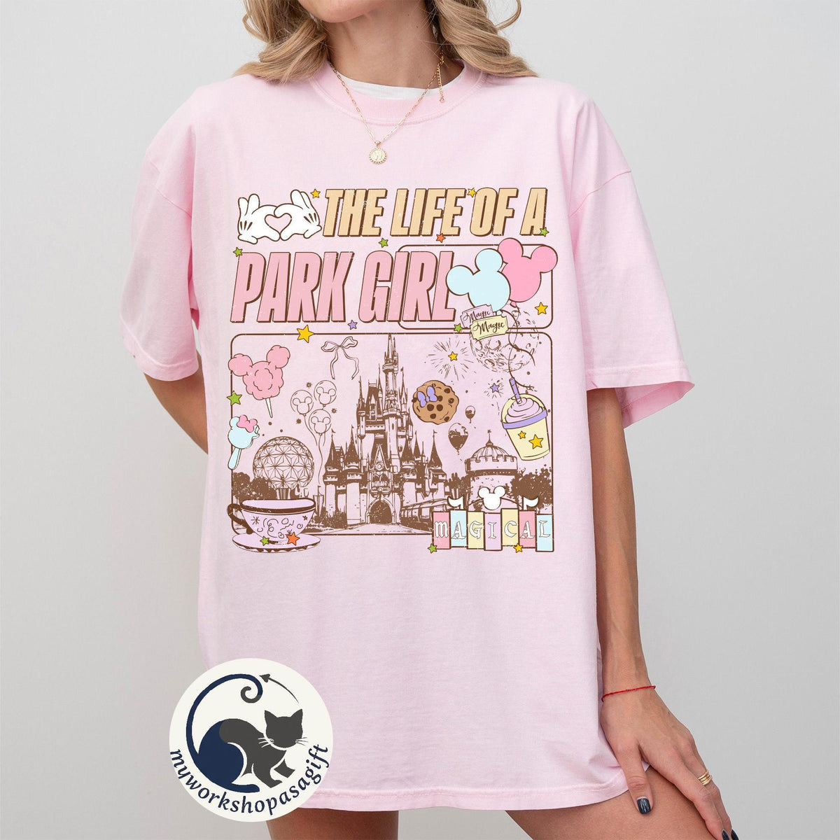Retro The Life Of A Park Girl Disney Castle — Bella+Canvas Tee fan art by Snagva (5)