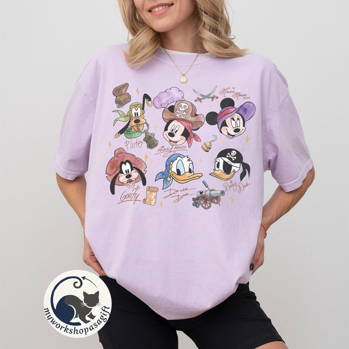 Retro Disney Pirate Crew — Bella+Canvas Tee fan art by Snagva (3)