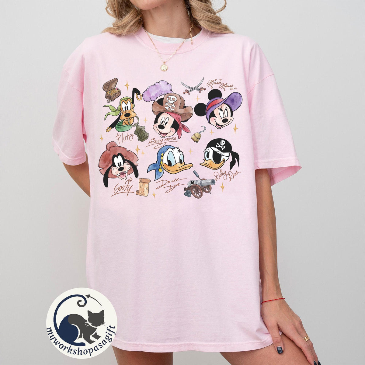 Retro Disney Pirate Crew — Bella+Canvas Tee fan art by Snagva (4)
