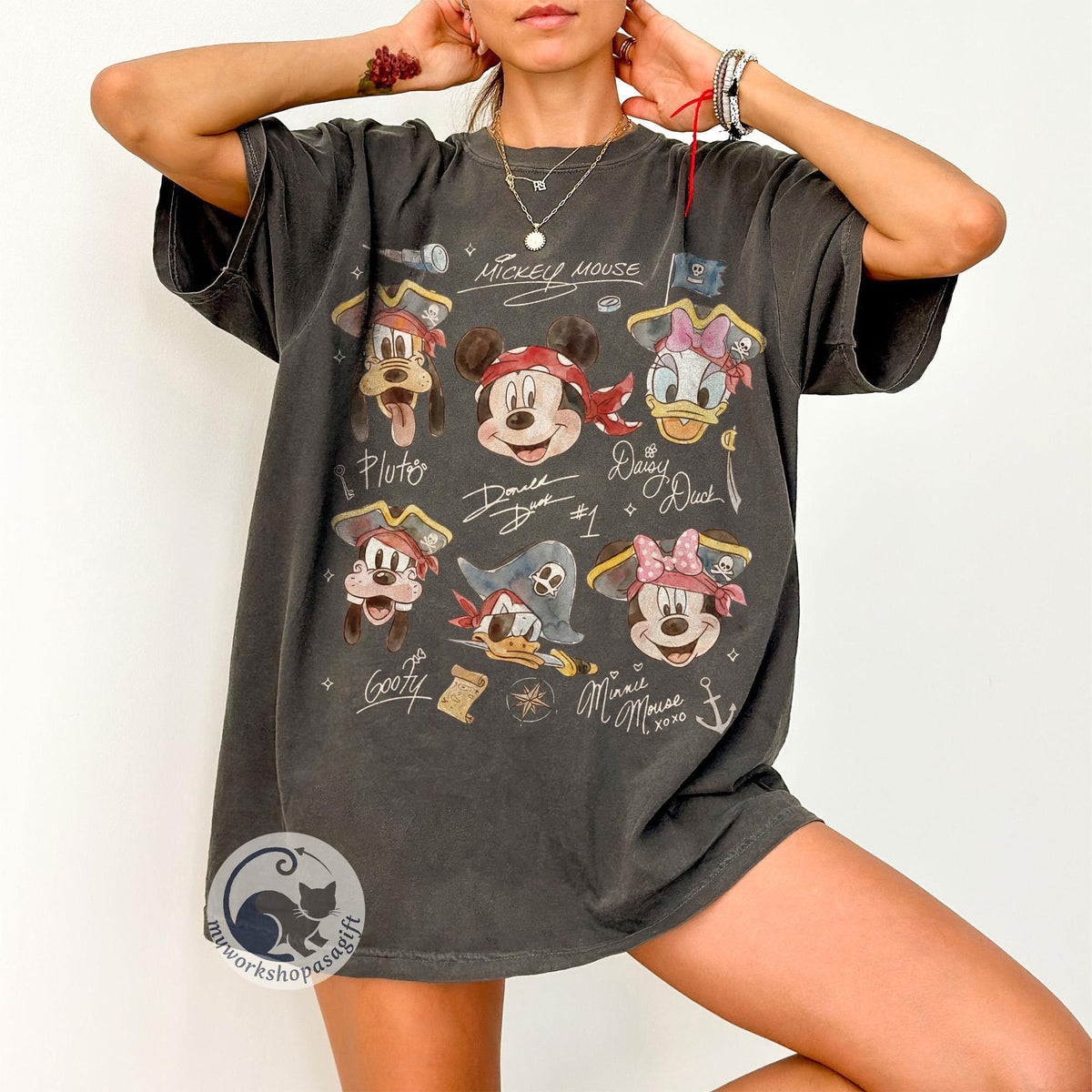 Retro Disney Pirate Comfort Colors — Gildan Hoodie fan art by Snagva (2)