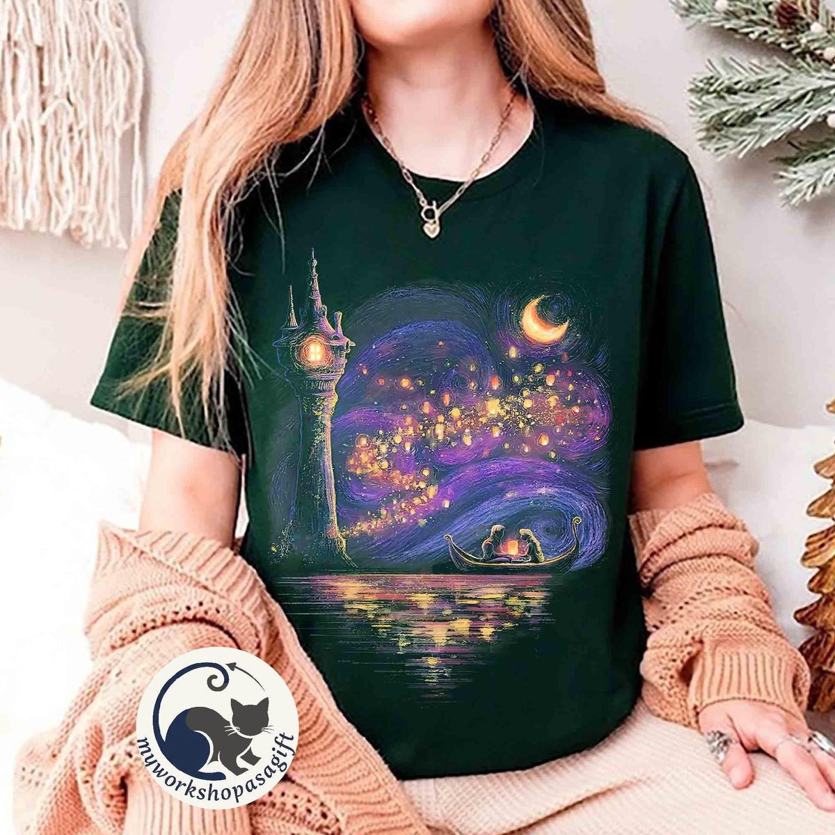 Comfort colors Rapunzel Princess and Flynn Rider Release Lan — Bella+Canvas Tee fan art by Snagva (3)