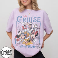 Customize Disney Mickey and Friends Let's Cruise Line — Comfort Colors Tee fan art by Snagva (2)