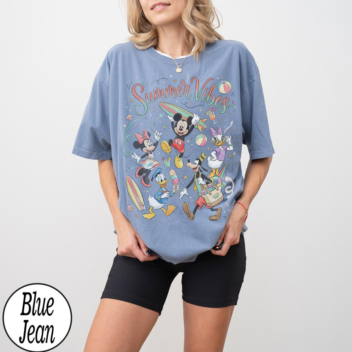 Retro Disney Summer Vibes — Bella+Canvas Tee fan art by Snagva (4)
