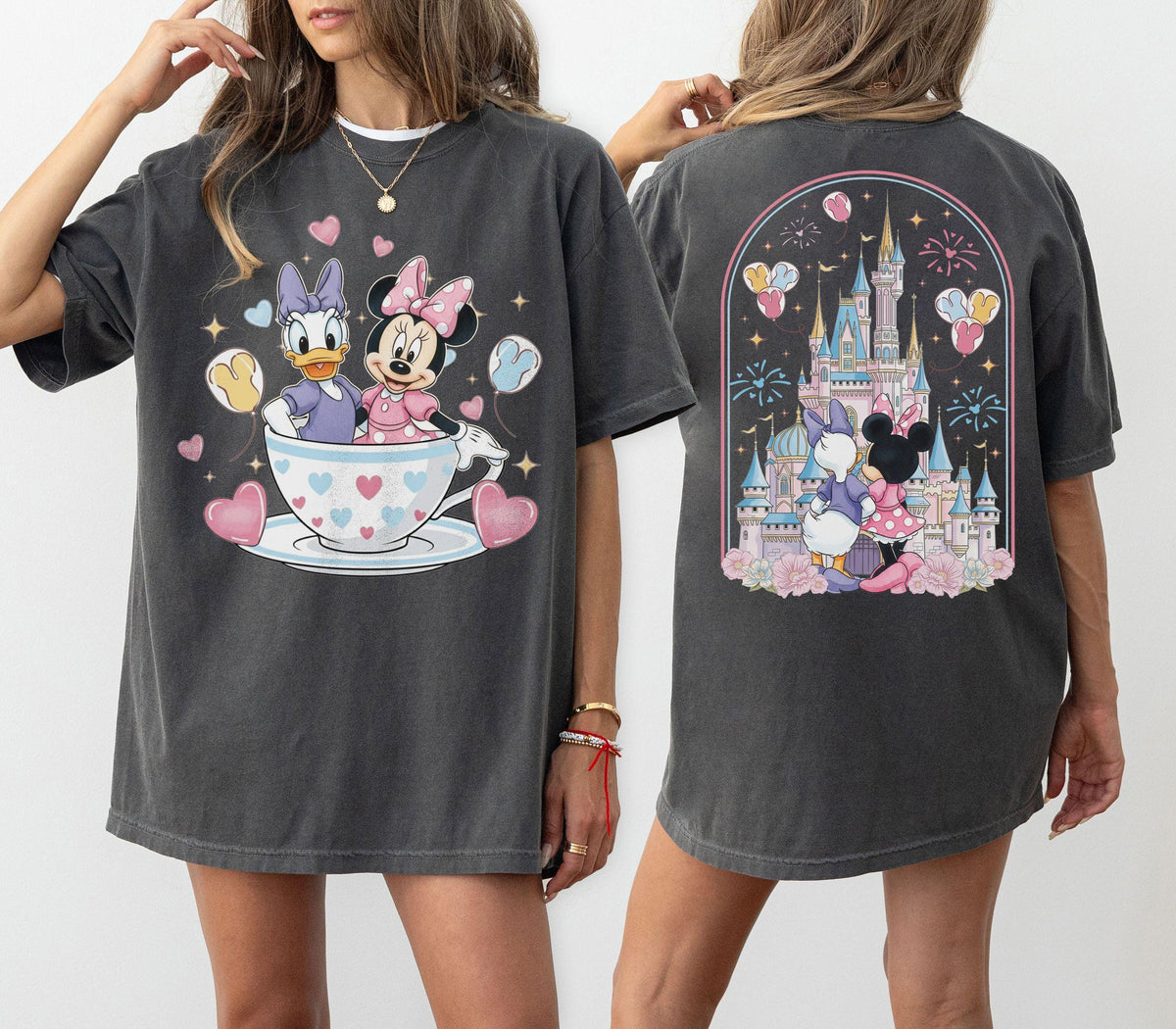 Retro Disney Minnie and Daisy 2 Sided — Bella+Canvas Tee fan art by Snagva (4)