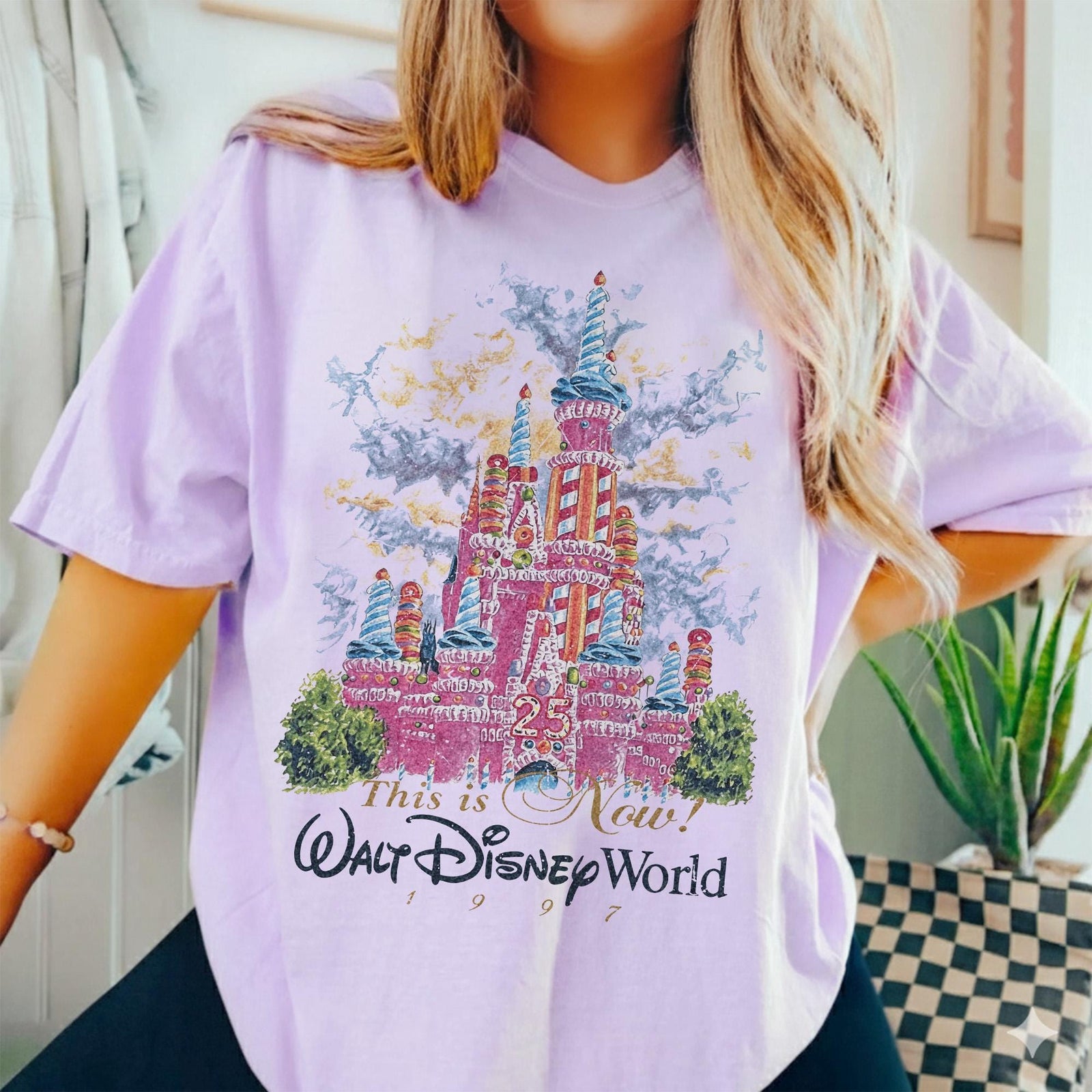 Comfort Colors® Disney Castle 25th Anniversary T-Shirt - Fir — Gildan Hoodie fan art by Snagva