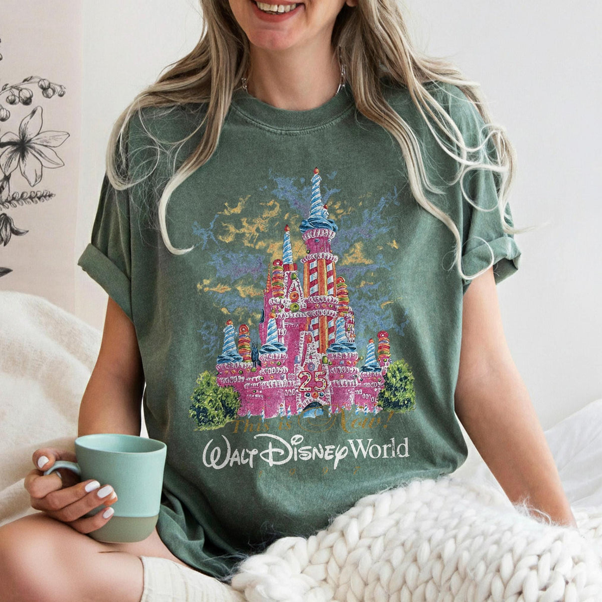 Comfort Colors® Disney Castle 25th Anniversary T-Shirt - Fir — Comfort Colors Tee fan art by Snagva (2)