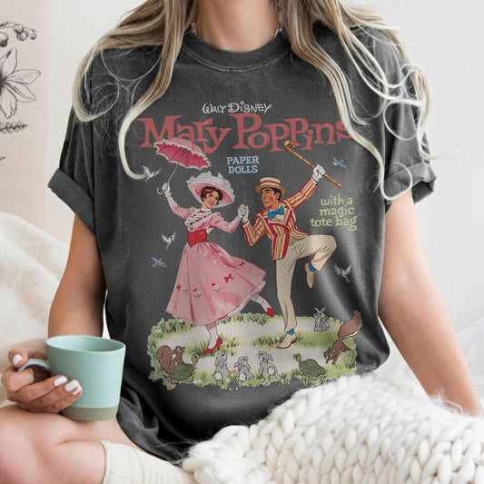 Comfort Colors Watercolor Walt Disney Mary Poppins and Bert  — Gildan Hoodie