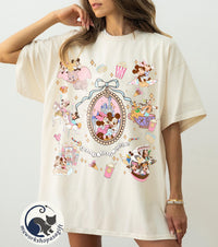 Retro Coquette Bows Mickey and Minnie — Gildan Hoodie fan art by Snagva (2)