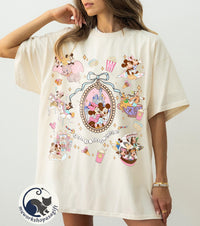 Retro Coquette Bows Mickey and Minnie — Comfort Colors Tee fan art by Snagva (2)