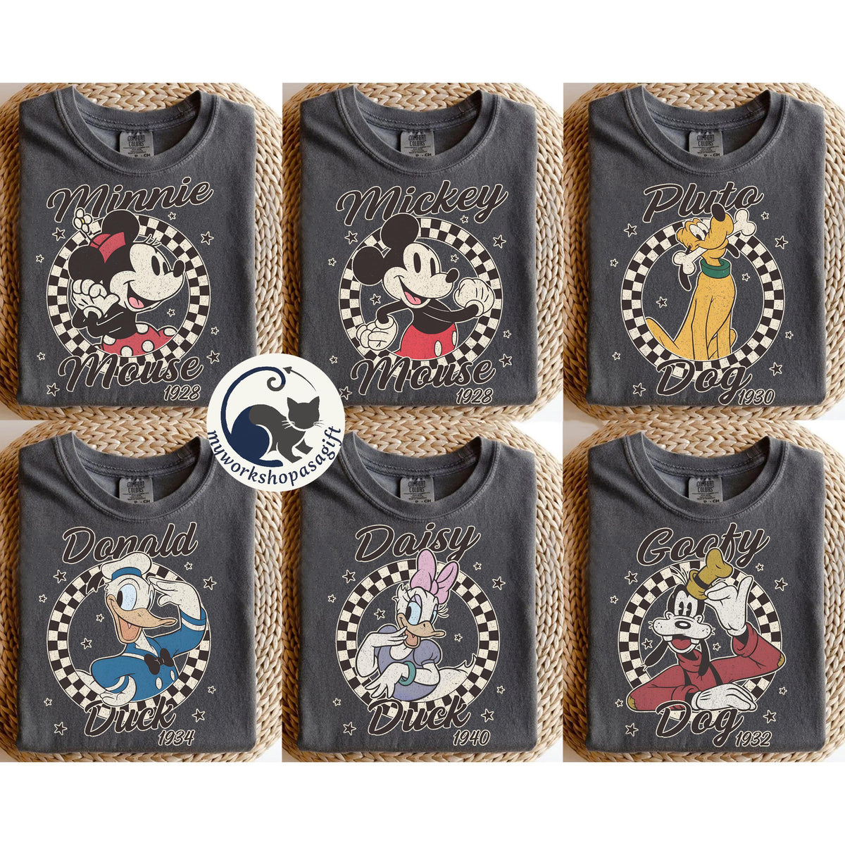 Retro Checkered Disney — Gildan Sweatshirt fan art by Snagva (2)